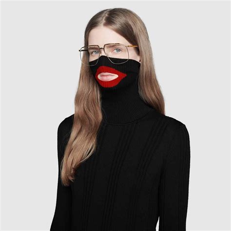 gucci balaclava knit top|gucci black jumper.